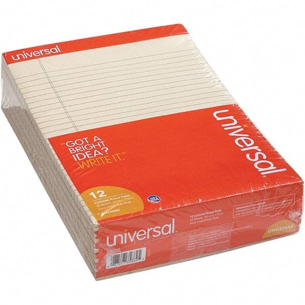 UNIVERSAL - 50 Sheet, 8-1/2 x 11", Legal (Style) Note Pad - Ivory - Exact Industrial Supply