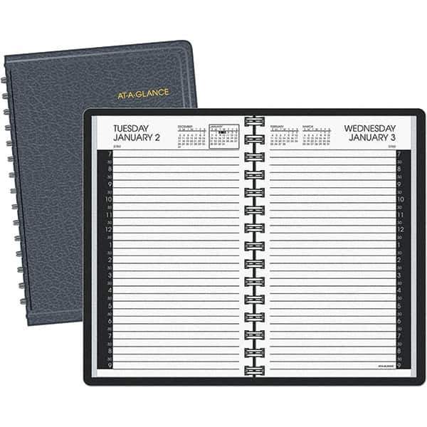 AT-A-GLANCE - 365 Sheet, 4-7/8 x 8", Appointment Book - Black & White - Exact Industrial Supply