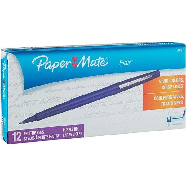 Paper Mate - Needle Porous Point Pen - Purple - Exact Industrial Supply
