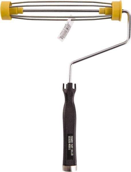 Premier Paint Roller - 9" Wide x 12" Long Heavy-Duty Birdcage Frame - Steel Frame, Plastic Handle - Exact Industrial Supply
