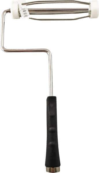 Premier Paint Roller - 7" Wide x 12-1/2" Long Heavy-Duty Birdcage Frame - Steel Frame, Plastic Handle - Exact Industrial Supply
