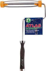 Premier Paint Roller - 9" Wide x 13-1/2" Long Heavy-Duty Birdcage Frame - Steel Frame, Plastic Handle - Exact Industrial Supply