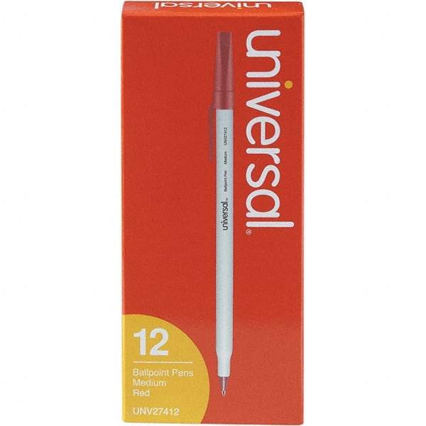 UNIVERSAL - 1mm Ball Point Pen - Red - Exact Industrial Supply