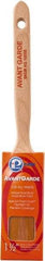 Premier Paint Roller - 1-1/2" Oval Polyester Sash Brush - 2-1/2" Bristle Length, 7" Wood Sash Handle - Exact Industrial Supply