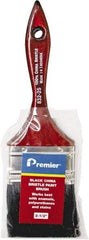 Premier Paint Roller - 2-1/2" Flat China Bristle General Purpose Paint Brush - 2-1/4" Bristle Length, 6" Wood Beavertail Handle - Exact Industrial Supply