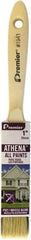 Premier Paint Roller - 1" Flat Polyester/Natural General Purpose Paint Brush - 2-1/4" Bristle Length, 5" Wood Beavertail Handle - Exact Industrial Supply
