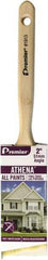 Premier Paint Roller - 2-1/2" Angled Polyester/Natural Angular Brush - 2" Bristle Length, 7" Wood Sash Handle - Exact Industrial Supply