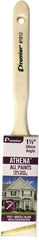 Premier Paint Roller - 1-1/2" Angled Polyester/Natural Angular Brush - 2-1/4" Bristle Length, 6-3/4" Wood Sash Handle - Exact Industrial Supply