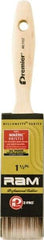 Premier Paint Roller - 1-1/2" Flat Polyester General Purpose Paint Brush - 2-1/4" Bristle Length, 5" Wood Beavertail Handle - Exact Industrial Supply