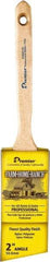 Premier Paint Roller - 2" Angled Nylon/Polyester Angular Brush - 2-3/4" Bristle Length, 7" Wood Sash Handle - Exact Industrial Supply