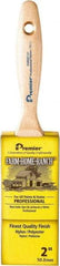 Premier Paint Roller - 2" Flat Nylon/Polyester General Purpose Paint Brush - 2-3/4" Bristle Length, 5-1/4" Wood Beavertail Handle - Exact Industrial Supply