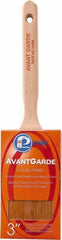 Premier Paint Roller - 3" Oval Polyester Sash Brush - 3-1/4" Bristle Length, 7-3/4" Wood Sash Handle - Exact Industrial Supply