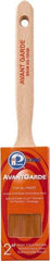Premier Paint Roller - 2" Oval Polyester Sash Brush - 2-3/4" Bristle Length, 7-1/4" Wood Sash Handle - Exact Industrial Supply