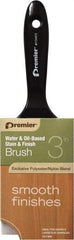 Premier Paint Roller - 3" Flat Polyester Stainer Brush - 2-1/4" Bristle Length, 5" Plastic Beavertail Handle - Exact Industrial Supply