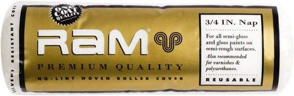 Premier Paint Roller - 3/4" Nap, 9" Wide Paint Roller Cover - Rough Texture, Polyester - Exact Industrial Supply