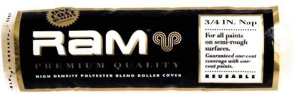 Premier Paint Roller - 3/4" Nap, 9" Wide Paint Roller Cover - Rough Texture, Polyester - Exact Industrial Supply
