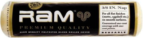 Premier Paint Roller - 3/8" Nap, 9" Wide Paint Roller Cover - Semi-Smooth Texture, Polyester - Exact Industrial Supply