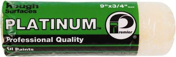 Premier Paint Roller - 3/4" Nap, 9" Wide Paint Roller Cover - Rough Texture, Polyester - Exact Industrial Supply