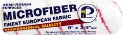 Premier Paint Roller - 3/4" Nap, 9" Wide Paint Roller Cover - Rough Texture, Microfiber - Exact Industrial Supply