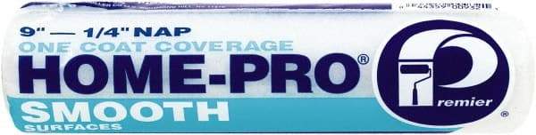 Premier Paint Roller - 1/4" Nap, 9" Wide Paint Roller Cover - Smooth Texture, Polyester - Exact Industrial Supply
