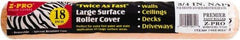 Premier Paint Roller - 3/4" Nap, 18" Wide Paint Roller Cover - Rough Texture, Polyester - Exact Industrial Supply