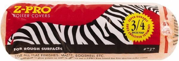 Premier Paint Roller - 3/4" Nap, 9" Wide Paint Roller Cover - Rough Texture, Polyester - Exact Industrial Supply