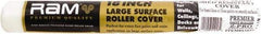Premier Paint Roller - 1/4" Nap, 18" Wide Paint Roller Cover - Smooth Texture, Polyester - Exact Industrial Supply