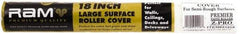 Premier Paint Roller - 3/8" Nap, 18" Wide Paint Roller Cover - Semi-Smooth Texture, Polyester - Exact Industrial Supply