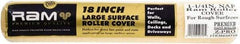 Premier Paint Roller - 1-1/4" Nap, 18" Wide Paint Roller Cover - Extra-Rough Texture, Polyester - Exact Industrial Supply