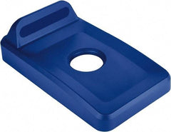 Rubbermaid - Rectangle Lid for Use with 23 Gal Rectangular Recycle Containers - Blue, Polypropylene, For Slim Jim Trash Cans - Exact Industrial Supply