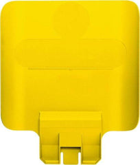 Rubbermaid - Square Lid for Use with 23 Gal Rectangular Recycle Containers - Yellow, Polypropylene, For Slim Jim Trash Cans - Exact Industrial Supply