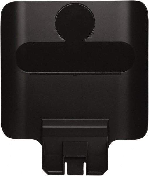 Rubbermaid - Square Lid for Use with 23 Gal Rectangular Recycle Containers - Black, Polypropylene, For Slim Jim Trash Cans - Exact Industrial Supply