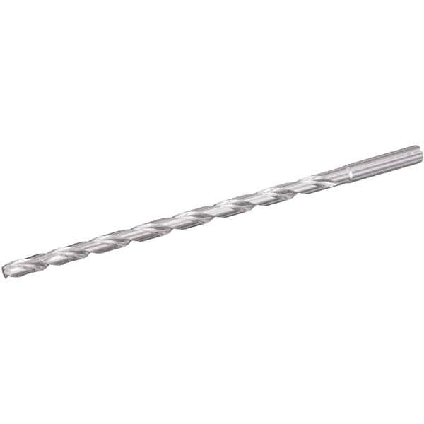 Extra Length Drill Bit: 0.1181″ Dia, 135 °, Solid Carbide Uncoated, 2.6378″ Flute Length, 3.9764″ OAL, Spiral Flute, Series B272SGL