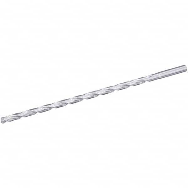Extra Length Drill Bit: 0.1181″ Dia, 135 °, Solid Carbide Uncoated, 3.2283″ Flute Length, 4.5669″ OAL, Straight-Cylindrical Shank, Series B273SGL
