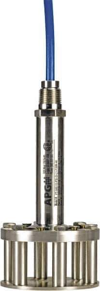 Made in USA - 15 Max psi, 1/2\x94 NPT (Male) Connection Submersible Pressure Transducer - mA Output Signal, 1/2" Thread, 0 - 130°F, 28 Volts - Exact Industrial Supply
