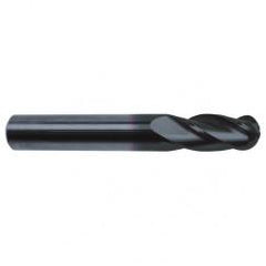 1/2" Dia. - 3 OAL - 30 Helix Super-A CBD Ball Nose EM - 4 FL - Exact Industrial Supply