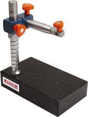 SPI - Granite, Rectangular Base, Comparator Gage Stand - 12" High, 12" Base Length x 8" Base Width x 2" Base Height, Includes Holder - Exact Industrial Supply