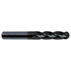 1/4" Dia. - 3 OAL - 30 Helix Super-A CBD Ball Nose EM - 4 FL - Exact Industrial Supply