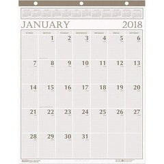 House of Doolittle - 12 Sheet, 20 x 26", Wall Calendar - Beige - Exact Industrial Supply