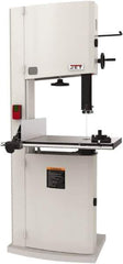 Jet - 14-1/8" Throat Capacity, Step Pulley Vertical Bandsaw - 3,100 SFPM, 1.75 hp, Single Phase - Exact Industrial Supply
