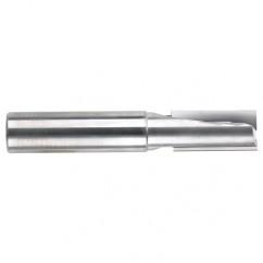 1/4" Dia. - 2-1/2" OAL - 2 FL Straight FL Bright Carbide End Mill - Exact Industrial Supply