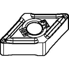 DNMG 332 FM TN2000, 1/32″ Corner Radius, 3/16″ Thick, 3/8″ Inscribed Circle, Turning Indexable Insert - Exact Industrial Supply