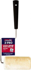 Premier Paint Roller - 10" Long, 1/4" Nap, Wall Paint Roller Set - 5" Wide, Steel Frame, Includes Roller Cover & Frame - Exact Industrial Supply