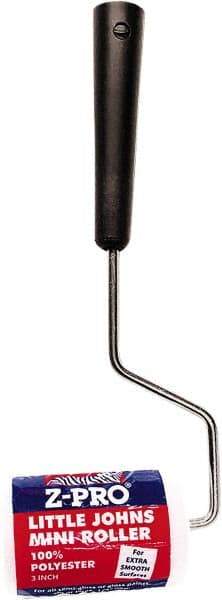 Premier Paint Roller - 10" Long, 1/4" Nap, Wall Paint Roller Set - 5" Wide, Steel Frame, Includes Roller Cover & Frame - Exact Industrial Supply