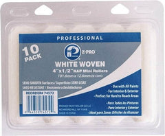 Premier Paint Roller - 1/2" Nap, 4" Wide Paint Mini Roller Covers - Semi-Rough Texture, Woven - Exact Industrial Supply