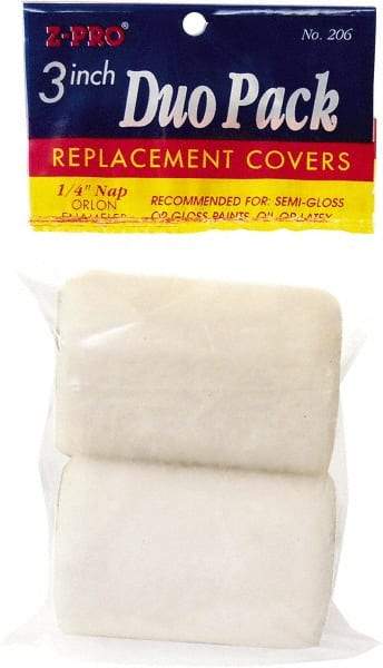 Premier Paint Roller - 1/4" Nap, 3" Wide Paint Roller Cover - Smooth Texture, Polyester - Exact Industrial Supply