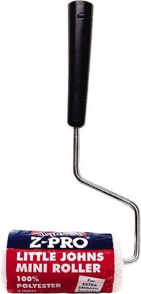 Premier Paint Roller - 23" Long, 1/4" Nap, Mini Roller Cover Combo - 6" Wide, Plastic Frame, Includes Roller Cover & Frame - Exact Industrial Supply