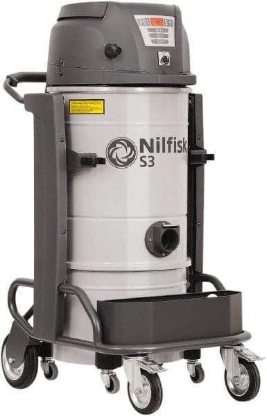 Nilfisk - 13 Gal, Steel Tank, Dry, Industrial Vacuum - 3.22 hp, 15.8 Amps - Exact Industrial Supply