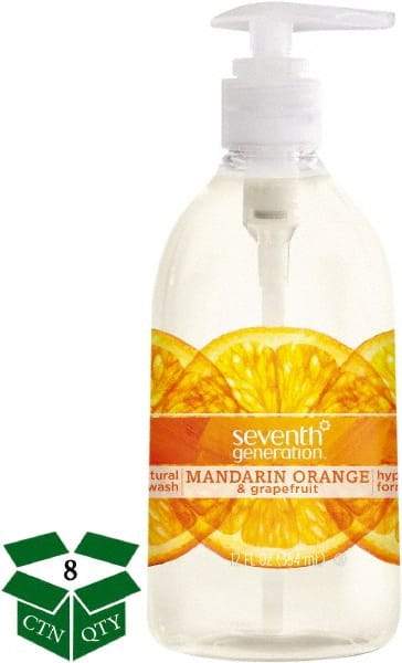 Seventh Generation - 12 oz Pump Bottle Liquid Soap - Clear, Mandarin Orange & Grapefruit Scent - Exact Industrial Supply