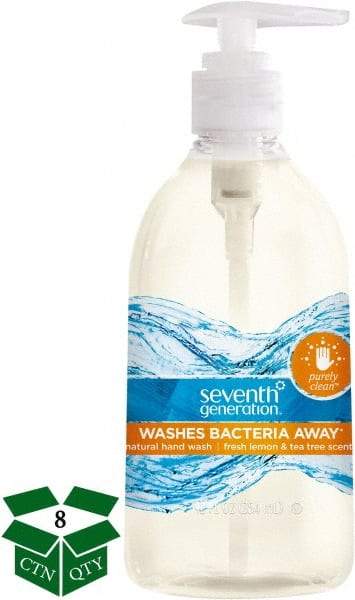 Seventh Generation - 12 oz Pump Bottle Liquid Soap - Clear, Fresh Lemon & Tea Tree Scent - Exact Industrial Supply